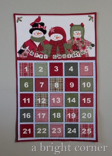 Cute Advent Calendar from a panel (Northcott fabrics)