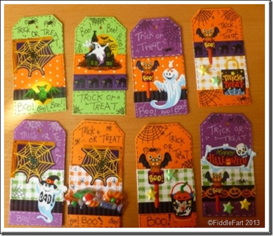Halloween Trick or Treat Bags with tags. 9