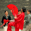 Xian Park przy Murach Miejskich - tai chi z wachlarzami.