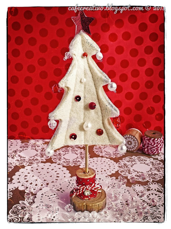 cafe creativo - sizzix big shot - christmas tree - albero di feltro