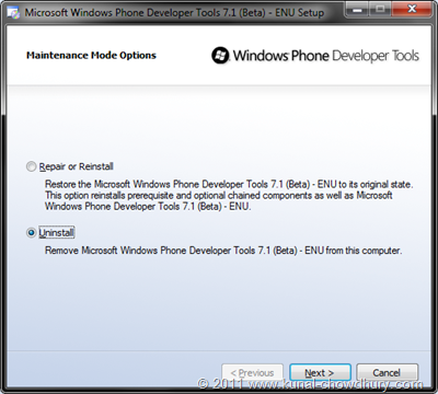 WP7.1 Mango SDK Beta 2 Installation Screen 5 WP7.1 Mango SDK Beta 2 Installation Screen 5