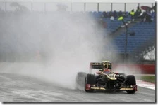 Grosjean nelle prove libere del gran premio di Gran Bretagna 2012