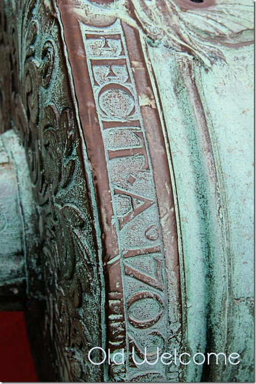 Antique Cannon inscription
