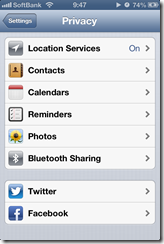 iOS 6.1 Privacy Options