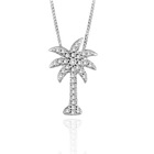 Round Diamond Palm Tree-Pendant