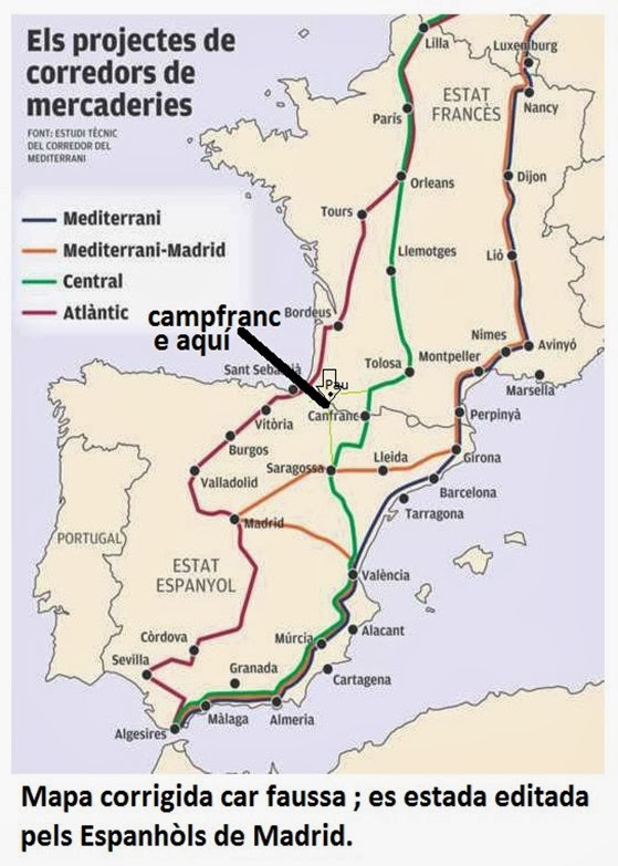 Mapa espanhòla corrigida