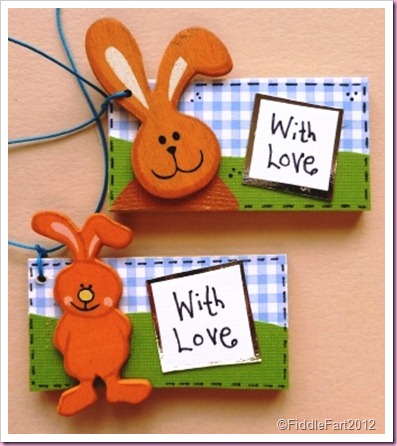 Wooden Easter Buuny tags