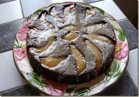 pear and chocolate brownie cake2