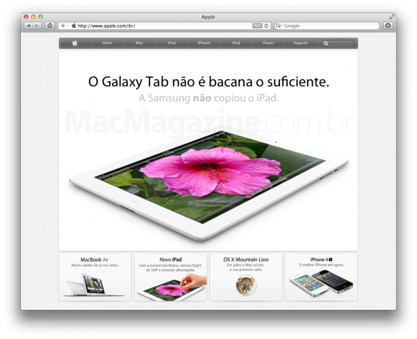 Juiz britânico ordena que Apple comunique em seu site que Samsung não copiou o iPad