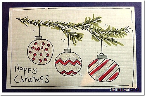 Doodled Christmas Bauble Card