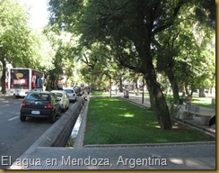 Mendoza, Argentina, una ciudad localizada en un decierto que recupera el agua para garantizar el verdor de sus plantas.