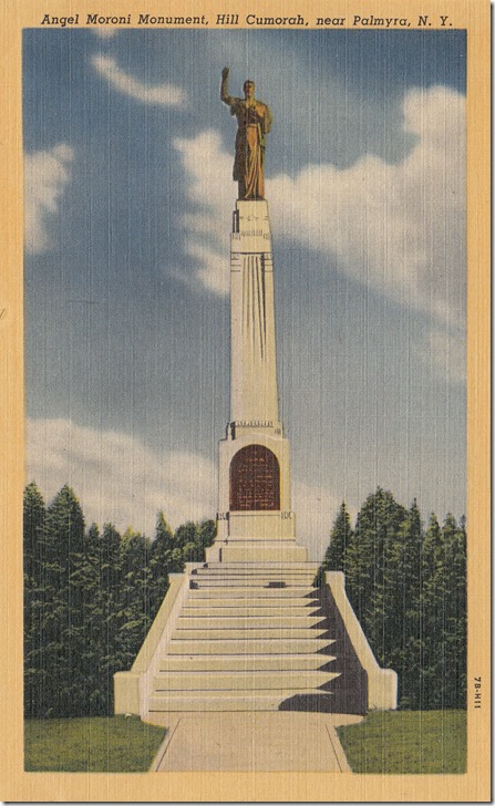 Angel Moroni Monument, Hill Cumorah, Palmyra, New York pg. 1 - 1947