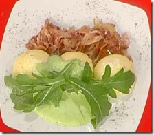 Gnocchi di semolino al pecorino con rucola e pancetta croccante