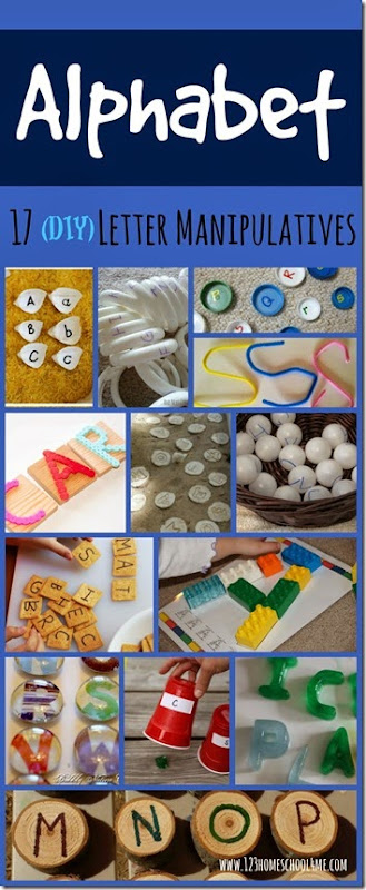Alphabet - 17 DIY Alphabet Manipulatives for kids #alphabet #preschool Alphabet - 17 DIY Alphabet Manipulatives for kids #alphabet #preschool
