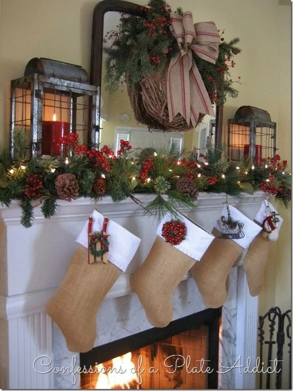 CONFESSIONS OF A PLATE ADDICT My Farmhouse Christmas Mantel