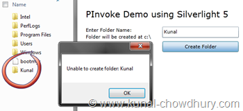 Silverlight 5 RC - PInvoke Demo - Step 4