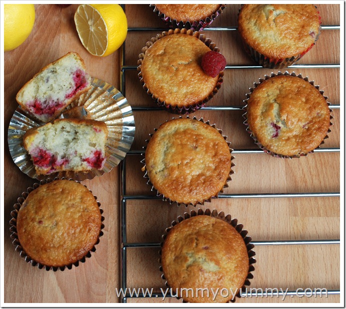 Raspberry and Lemon Muffins