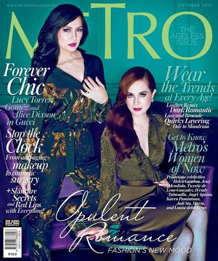 Alice Dixson and Lucy Torres-Gomez cover Metro Oct. 2012