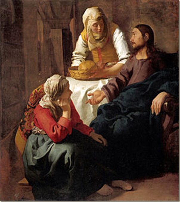 Vermeer, Le Christ dans la maison de Marthe et Marie
