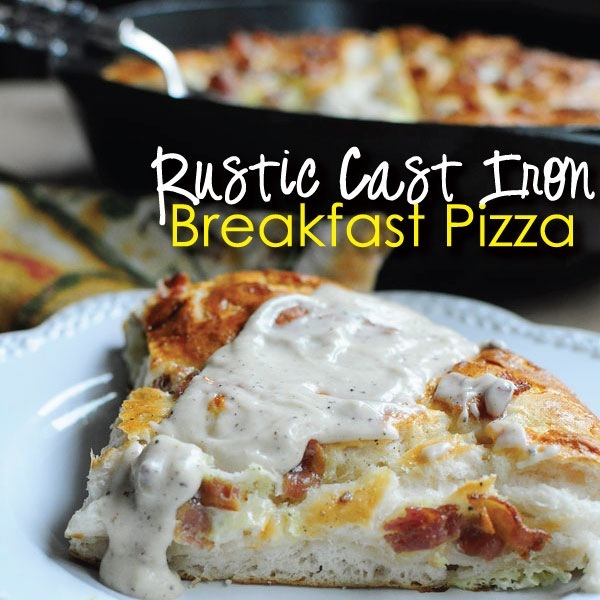 Rustic Cast Iron Breakfast Pizza Recipe: One dish meals from monicawantsit.com