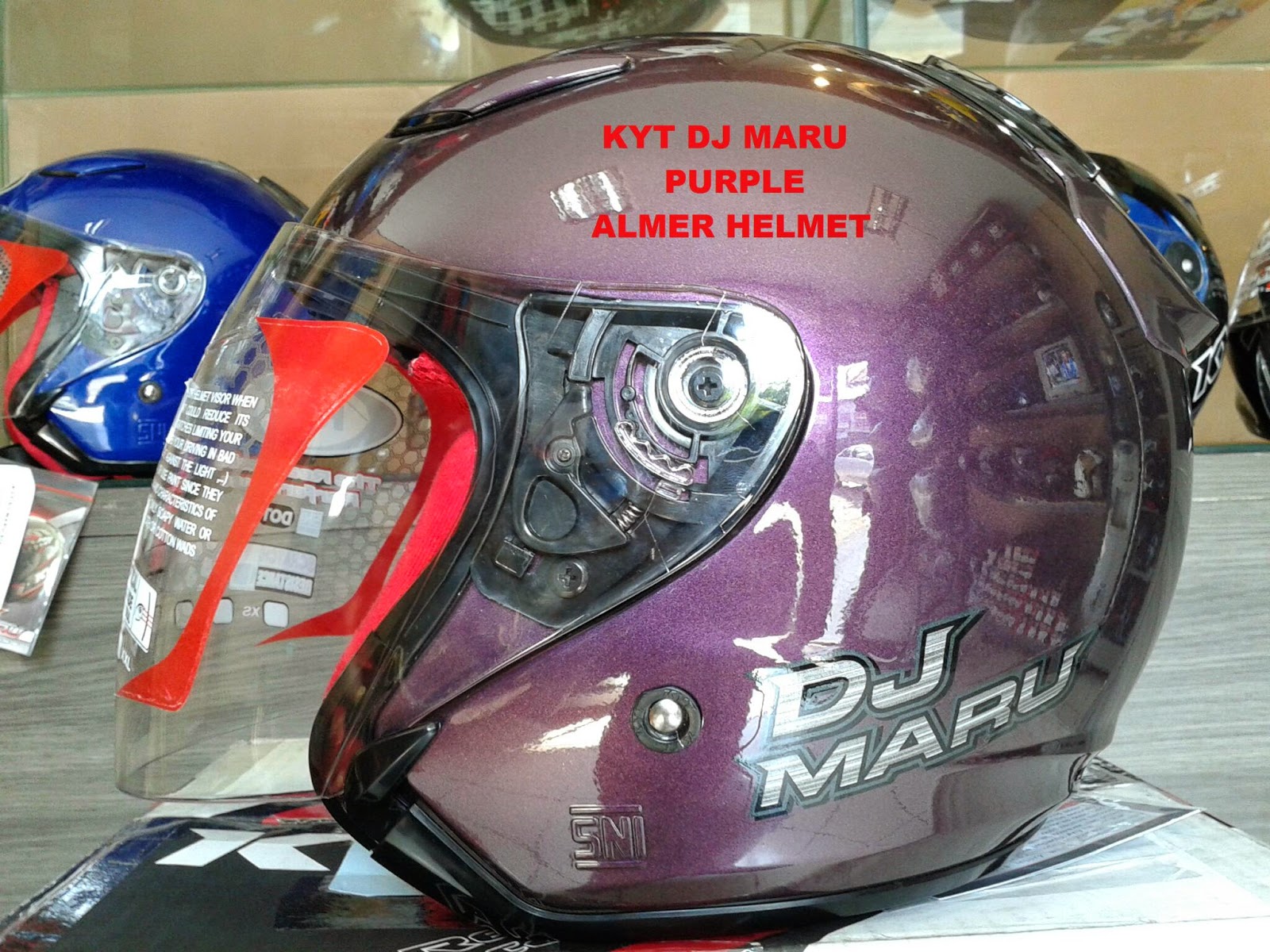 almer helmet KYT DJ MARU PURPLE
