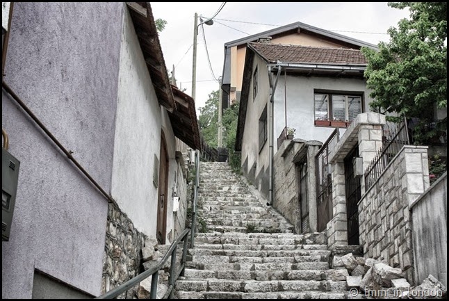 Sarajevo - Stairs disappearing into the distance