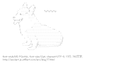 Ascii Art アスキーアート リサイクル保管庫 犬
