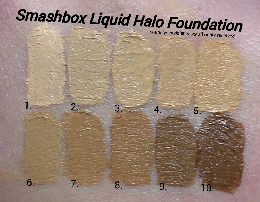 Smashbox Halo HD Foundation; Review & Swatches of Shades