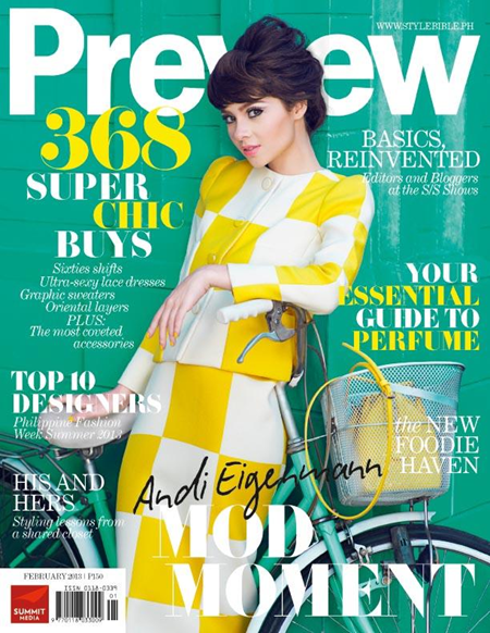 Andi Eigenmann on Preview Feb 2013 cover