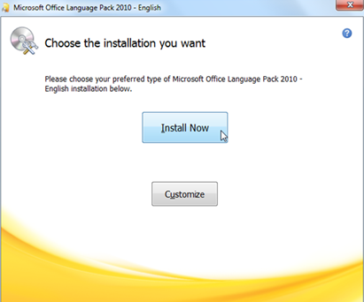 การติดตั้งเมนูภาษาไทยใน Microsoft office 2010