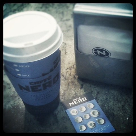 #47 - a free hot drink and a new stamp card at Caffe Nero