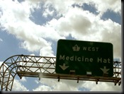 medicine hat alberta highway sign trans canada