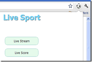Live Sport menu