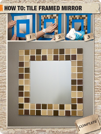 how to tile a mirror 