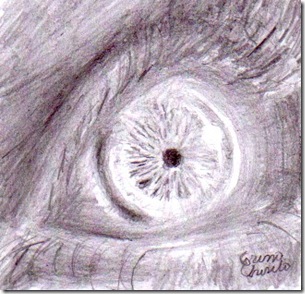 ochi desen in creion - Pencil drawing of an eye