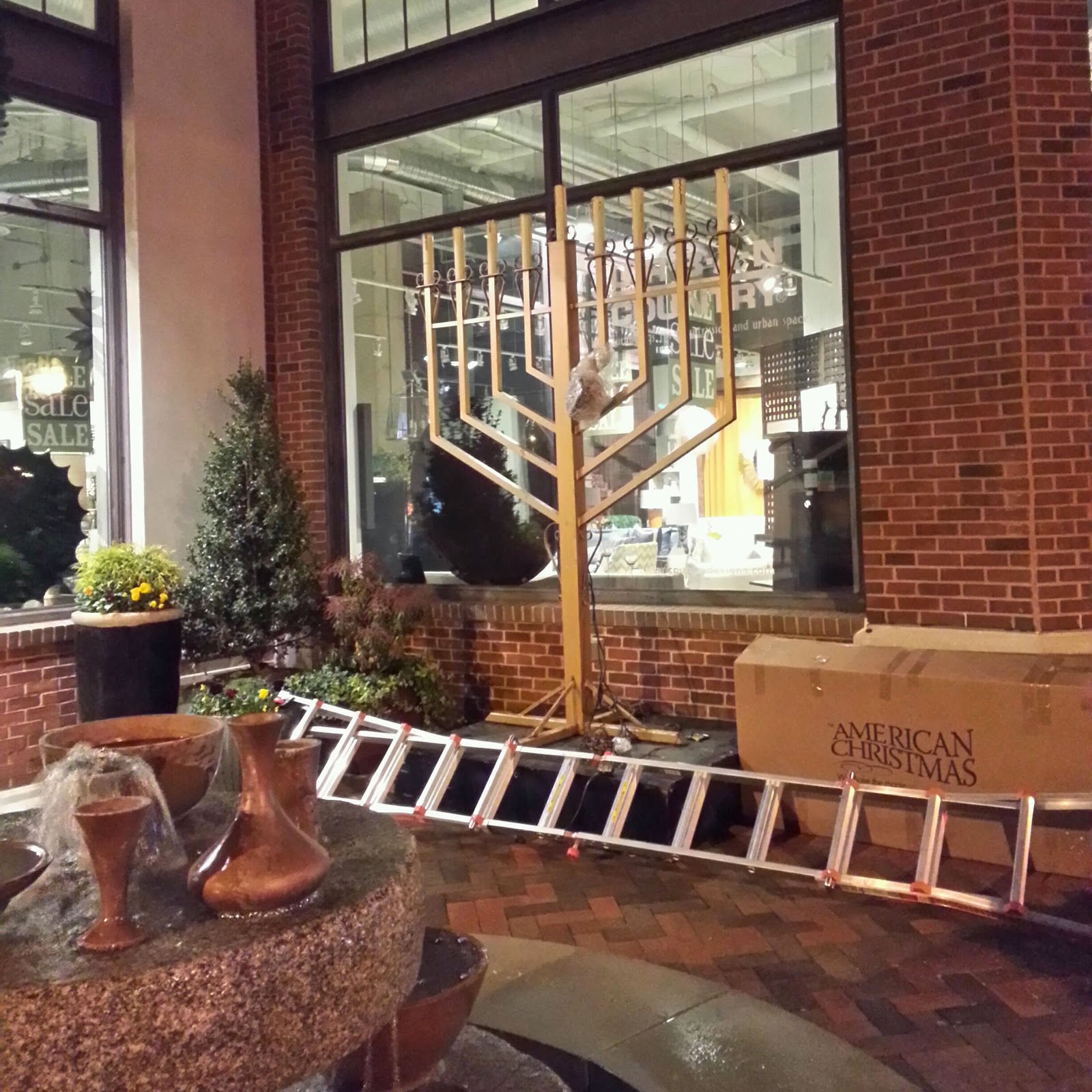 Robert Dyer Bethesda Row BETHESDA ROW CHRISTMAS TREES, MENORAH AND