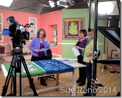 Sue Reno, QATV Workshop,  filming set up