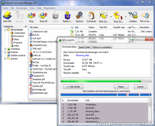 Internet Download Manager (IDM) 6.07 Build 14 Final   Multilingual – Full Cracked – Preactivated - Silent Installation increases download speed