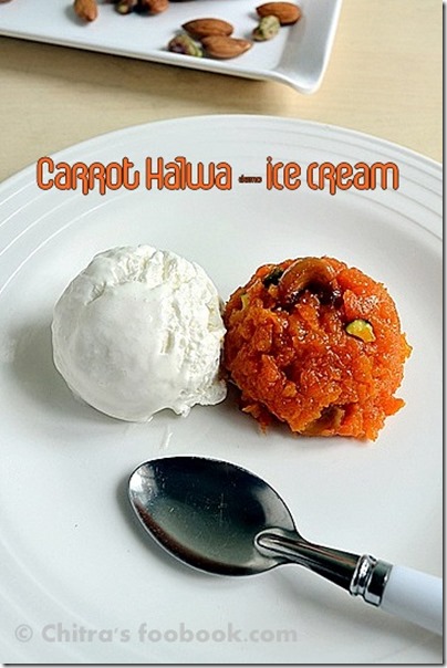 carrot halwa with icecream 1