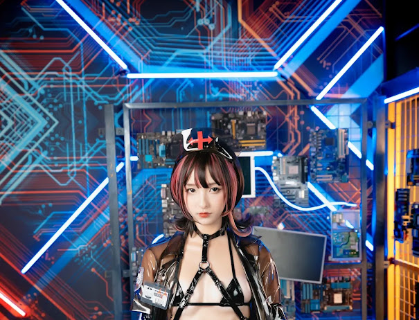 Coser@神楽坂真冬 Vol.057 绝对企画-透明黑白护士双人《無色哲学》
