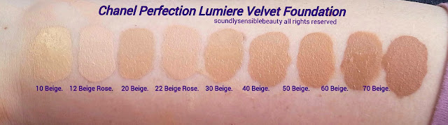 Chanel Perfection Lumiere Velvet Foundation; Review & Swatches of Shades