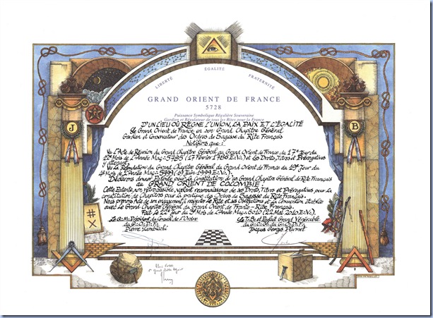 carta patente GODF-GCGdel GODC