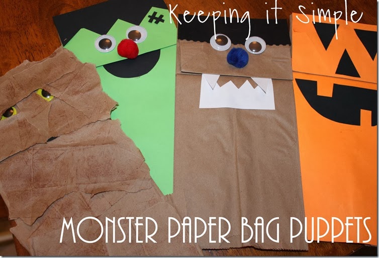 monster paper bag puppets