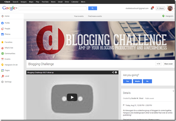 1  Blogging Challenge   Google 
