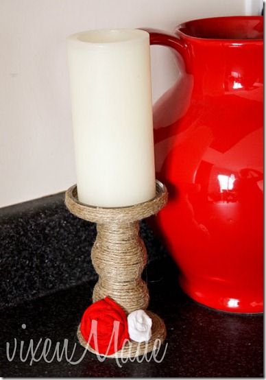 diy projects with jute--update a glass candlestick by wrapping jute around the candlestick