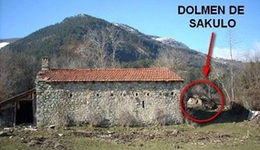 Localización del dolmen de Sakulo