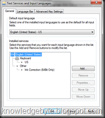 Text service and input languages