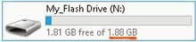 Flash drive Space.