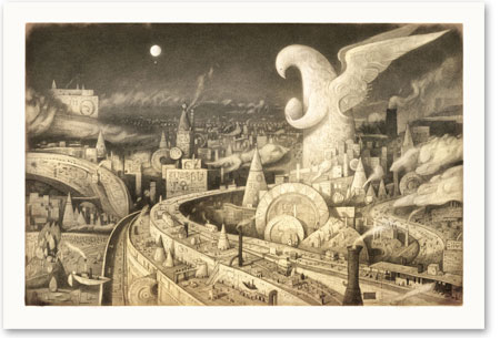 the city in Shaun Tan's The Arrival