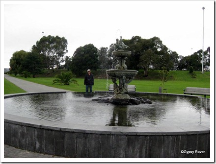 Fountain at Caroline Bay gardens.